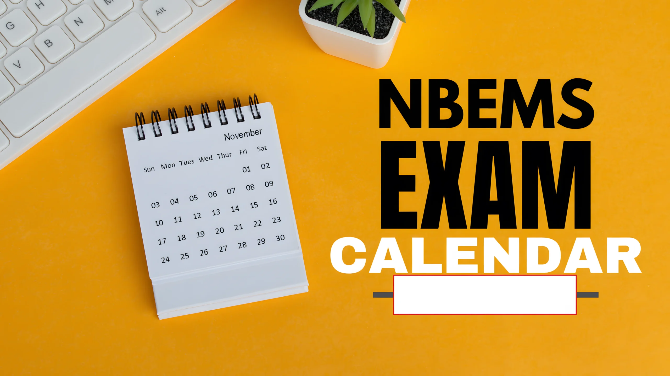 NBEMS Exam Schedule 2025