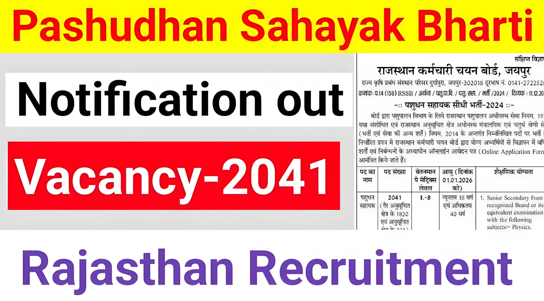 Pashudhan Sahayak Recruitment