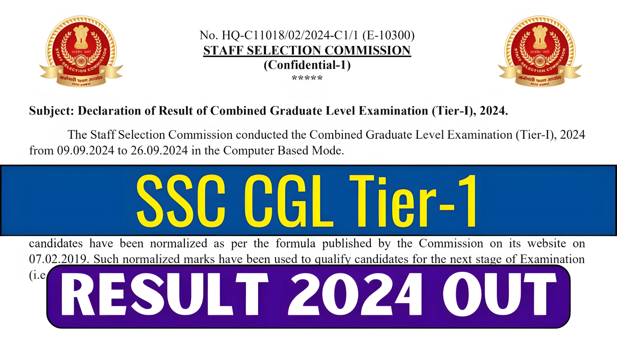 SSC CGL Result 2024