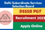 DSSSB PGT Recruitment 2025